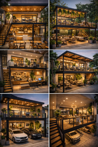 Mezannine Cafe Modern